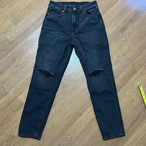 American Eagle Mom Jeans Strigid High Rise Preppy Straight Leg Women's Size:2